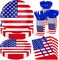 175 PCS USA Flag Party Tableware Set – Plates, Cups, Napkins, Utensils for 25 Guests – 4th of July & Patriotic Events